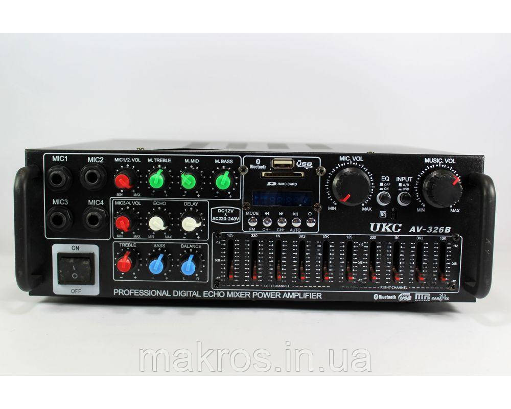 Підсилювач звуку UKC AV-326BT для акустики