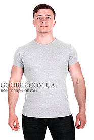 Чоловіча однотонна футболка Belmode сіра (f216/2) M