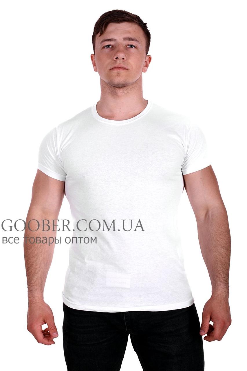 Чоловіча однотонна футболка Belmode біла (f216/5) XL