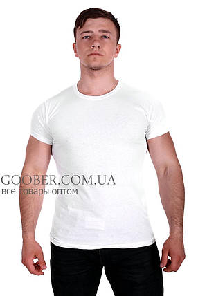 Чоловіча однотонна футболка Belmode біла (f216/5) XL, фото 1