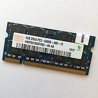 Оперативна пам'ять для ноутбука Hynix SODIMM DDR2 4Gb 800MHz 6400s CL6 (HMP351S6AFR8C-S6 AB) Б/У