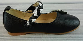 Балетки для дівчаток Квітка Чорний Apawwa Румунія розмір 35