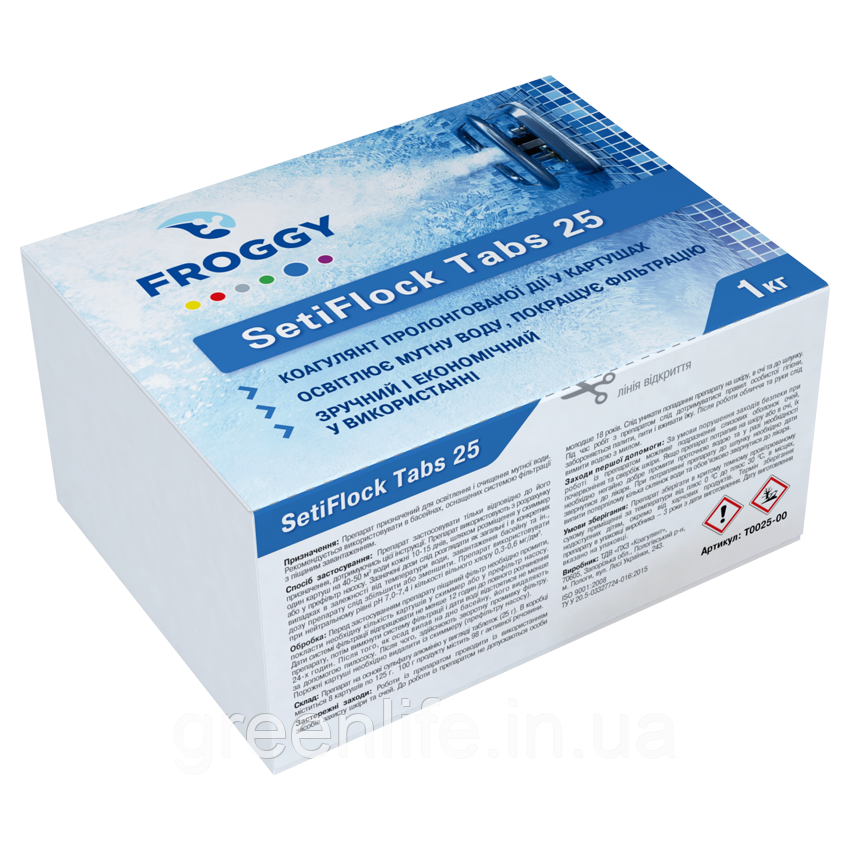SETIFLOCK TABS 25, Froggy , КОАГУЛЯНТ В КАРТУШАХ , Фроггі, TABS 25