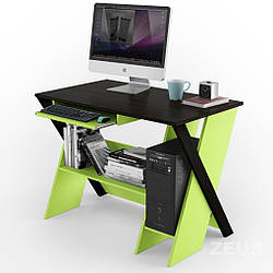 Стіл комп'ютерний "Zhuk" 100х59х75 см. Венге/Зелена вода