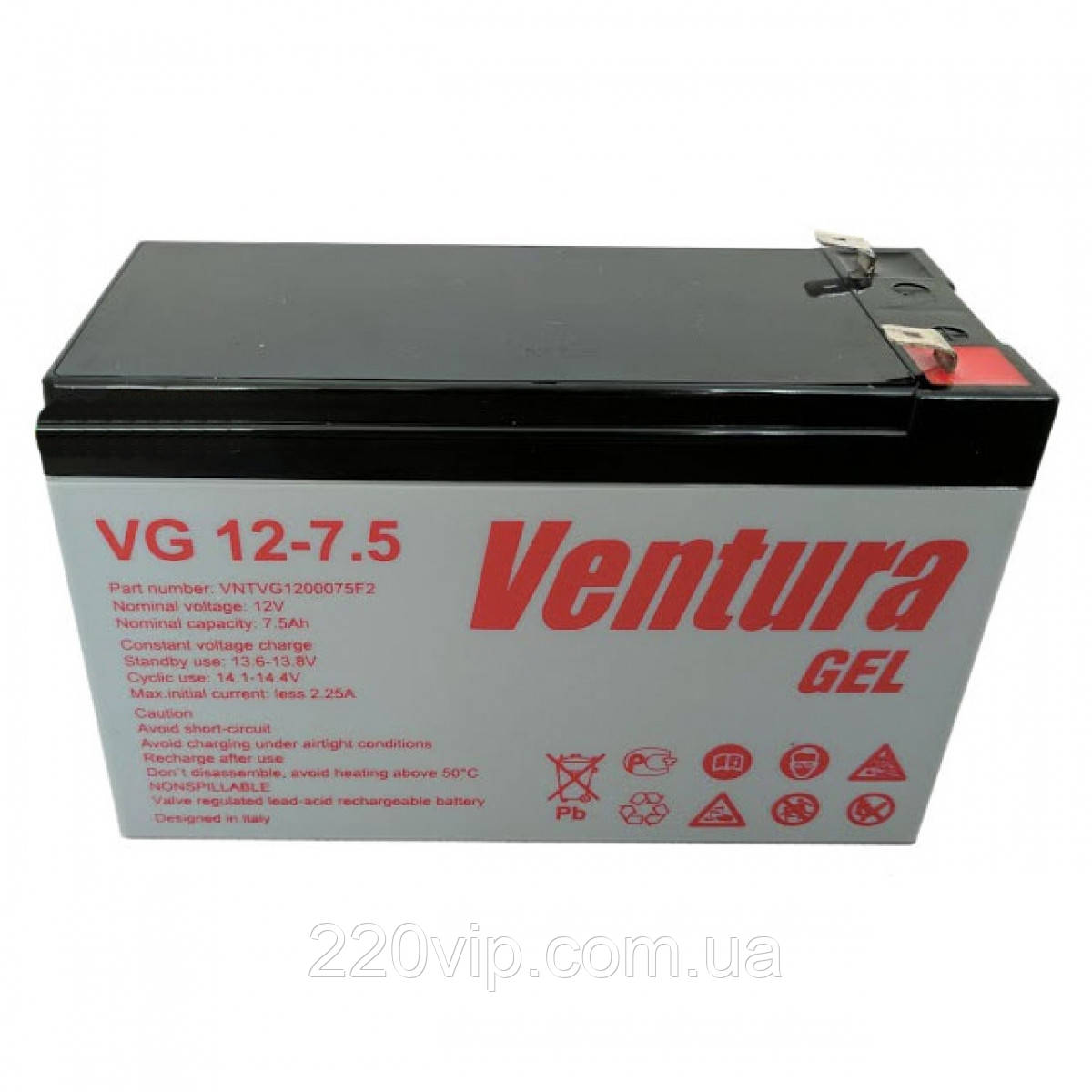 Аккумулятор Ventura VG 12-7,5 GEL
