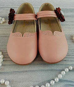 Балетки для дівчаток Пудра Apawwa Румунія розмір 27