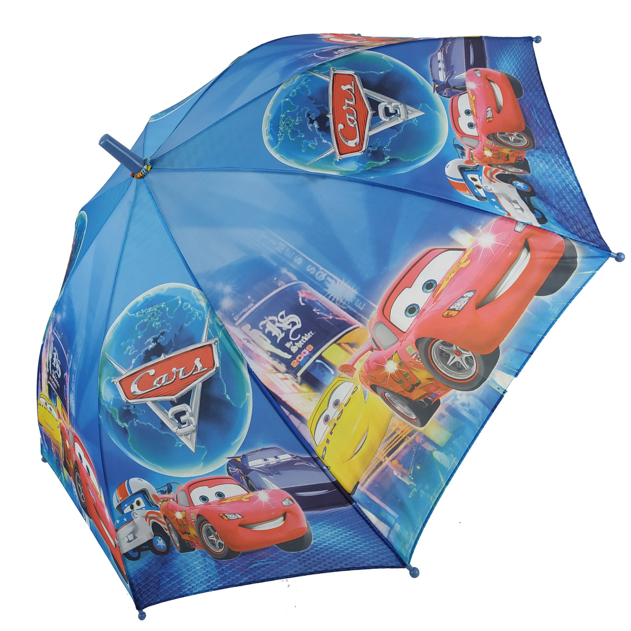Дитяча парасоля-тростина "Тачки"-Маквін" зі свистком для хлопчика від Max, синій, 009-4