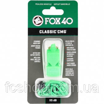 Свисток для рефери Original Fox 40 CMG Safety Classic 9603-1408 (Зелений), Зелений, Розмір (EU) — 1SIZE