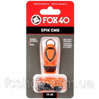 Свисток для арбітру Fox 40 Epik зі шнурком 8803-0308, Жовтогарячий, Розмір (EU) — 1SIZE
