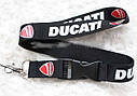 Шнурок на шию для носіння телефона, ключів та ін. Ducati, фото 3