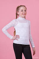 Блузка шкільна з майкою для дівчинки 64-8025-1