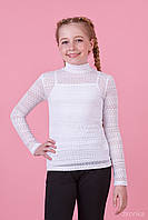 Блузка шкільна з майкою для дівчинки 64-8024-1