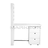 Стіл для манікюру з великою підставкою під лаки на всю стіну М119, фото 4