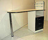 Манікюрний стіл c скляними поличками під лак "Естет №1" для салонів краси, фото 3