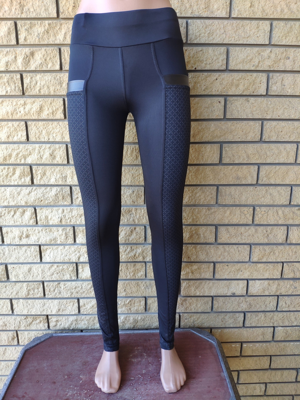 Штани жіночі з високою посадкою, тканина дайвінг (щільні лосини) D&S, Туреччина