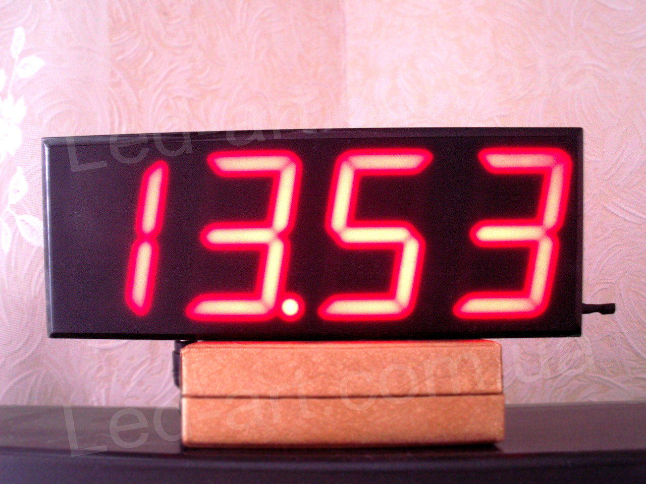 Светодиодные электронные цифровые часы-термометр LED-ART-Clock-750х300-417, led часы-термометр - фото 7 - id-p85555431