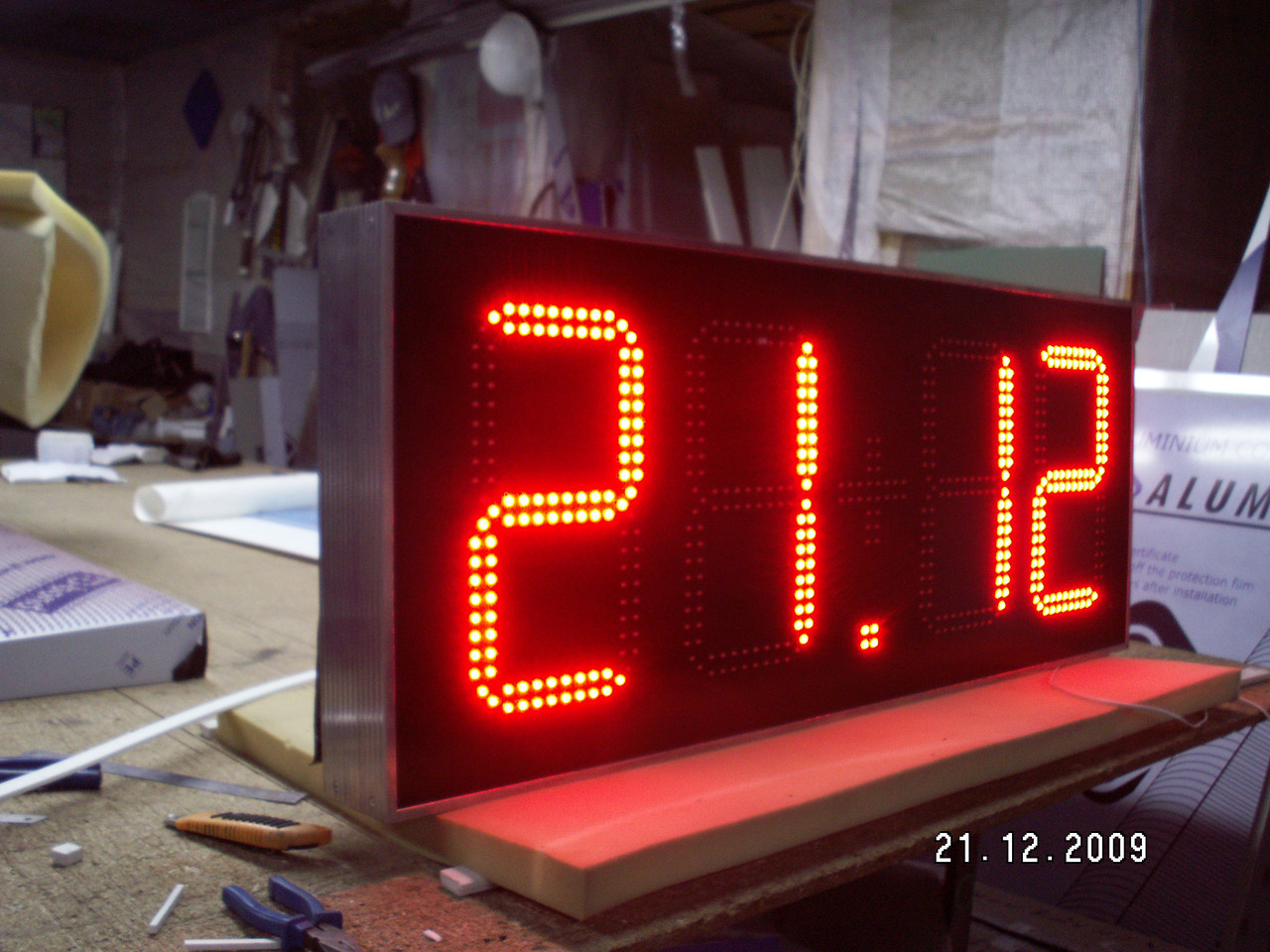 Светодиодные электронные цифровые часы-термометр LED-ART-Clock-800х300-360, led часы-термометр - фото 10 - id-p85555567