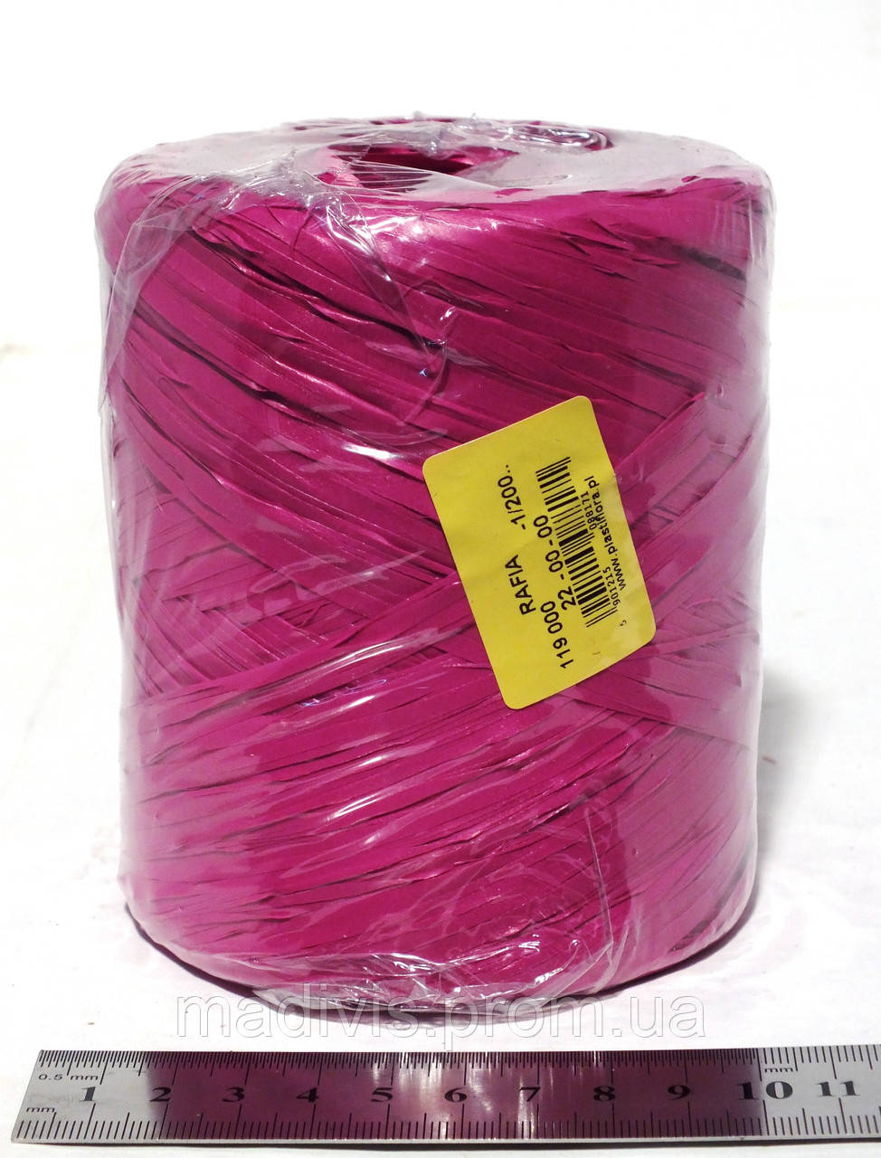 Рафія Plastiflora No22 МАЛІНОВА, фото 1