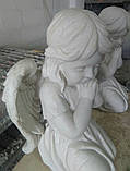 Ангели з мармуру. Скульптура ангела дівчинки No 88 з литого мармуру 50 см, фото 8