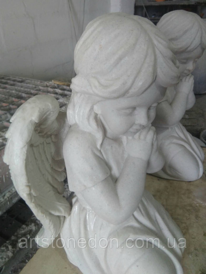 Ангелы из мрамора. Скульптура Ангела девочки № 88 из литьевого мрамора 50 см - фото 8 - id-p659216421