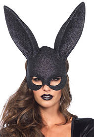 Маска на глаза с блестками Leg Avenue Glitter маска зайчика БДСМ Masquerade Rabbit Mask