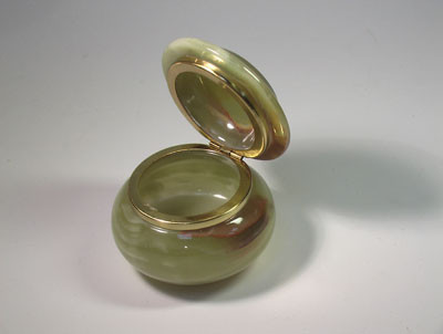 Шкатулка круглая из натурального камня Оникс - фото 3 - id-p85559749
