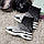 Женские черно-белые ботинки кроссовки из влагоотталкивающего текстиля, фото 10