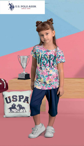 Футболка+капрі для дівчинки 457-4 U.S.Polo Assn, фото 1