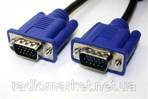 Шнур VGA шт. HDB15pin - шт. HDB15pin, 1,5метра, фото 1