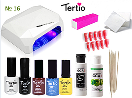 Стартовий набір для манікюру з лампою, Tertio № 16