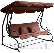 Садова гойдалка-ліжко +2 подушки Польща, фото 1