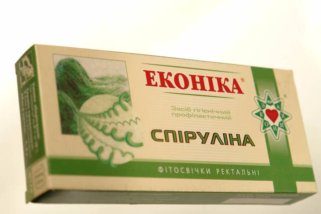 Свічки Еконіка Спіруліна 10 шт., фото 1