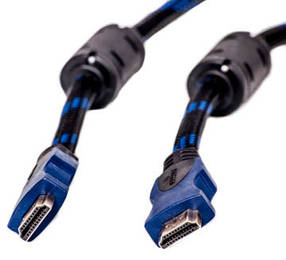 Відео кабель PowerPlant HDMI - HDMI, 1.5 м, позолочені конектори, 1.4 V, Nylon, Double ferrites