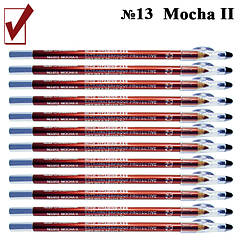 Олівець Косметичний із Точилом Темно-червоного кольору Mocha II для Губ Тон 13, Упаковкою 12 штук