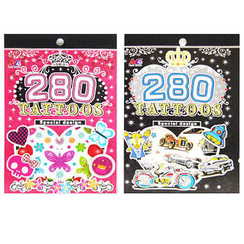 Флеш Тату книжка 12*17,5см 280 Tattoos велика VL2004/3102/3103