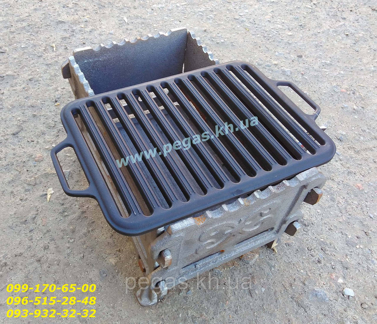 Решетка чугунная гриль для барбекю мангала 260х420 мм.: продажа, цена в ...