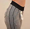 Штани — легінси жіночі картаті з двома тасьмами по зовнішньому шву та на широкому трикотажному поясі М — XXL, фото 9