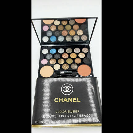 Набір тіні 20 кольорів + румяня 2 кольори Chanel 40g+12g, фото 1