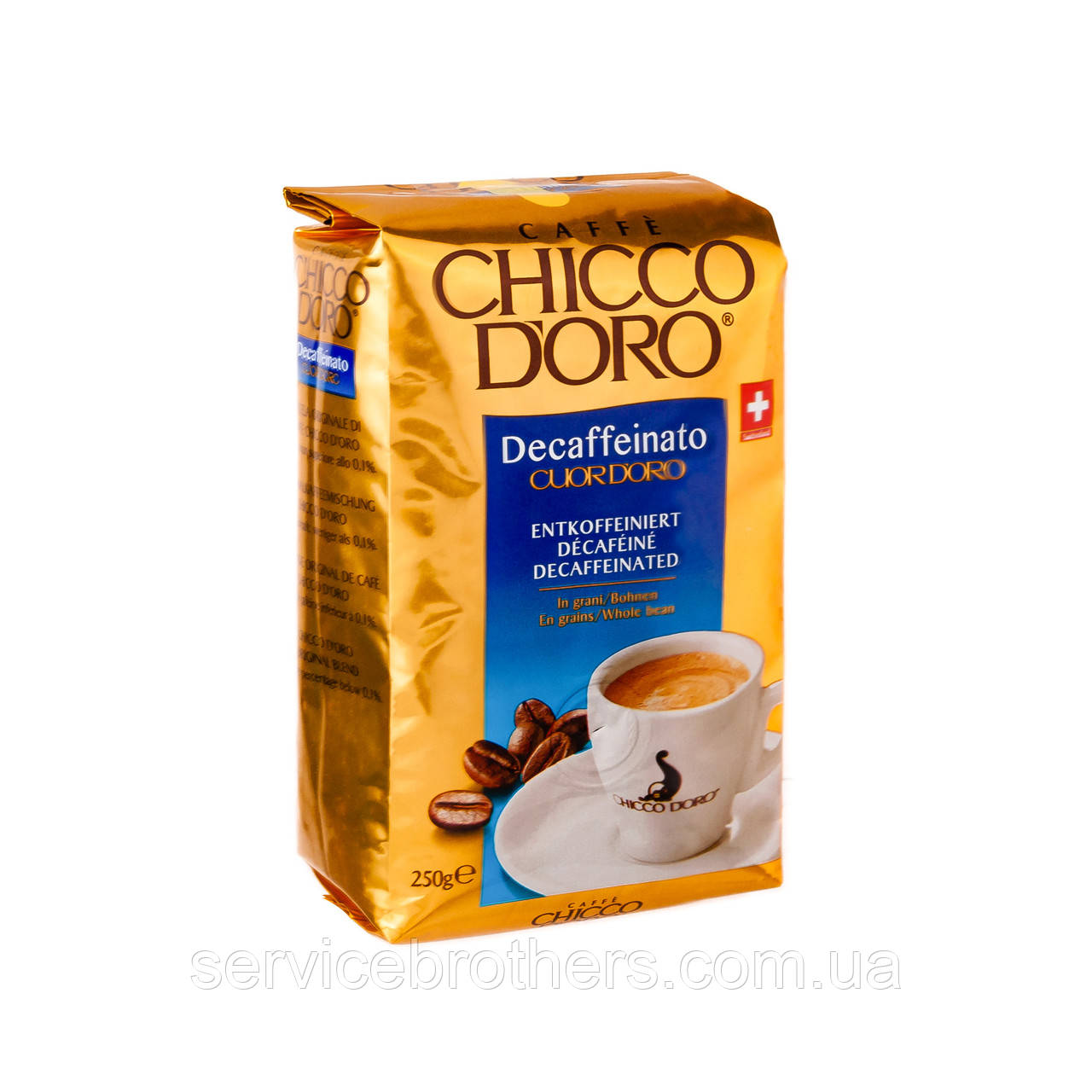 Кава зернова Chicco D'Oro Decaffeinato 250 г