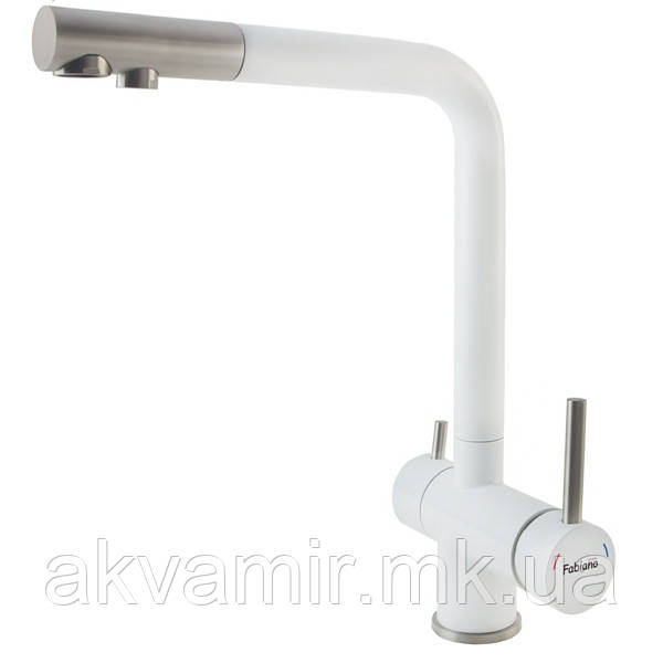 Змішувач Fabiano FKM-31.7 S/S Alpine White (білий) з підключенням до фільтру