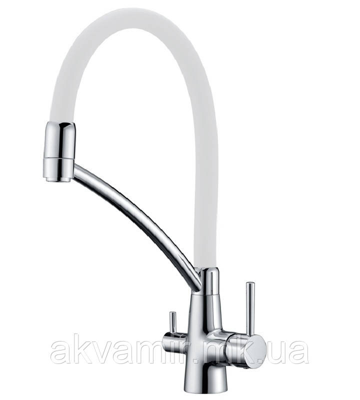 Змішувач Fabiano FKM 3110 Хром/білий (White Chrome) з підключенням до фільтру