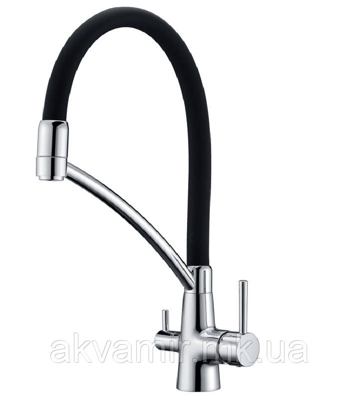 Змішувач Fabiano FKM 3110 Хром/чорний (Black Chrome) з підключенням до фільтру