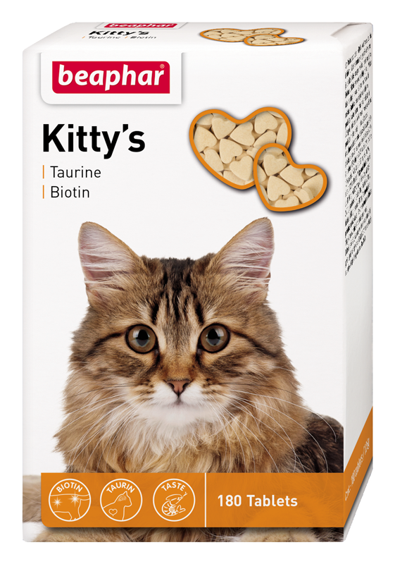 Beaphar Kittys Taurin and Biotin витамины  для кошек 180шт