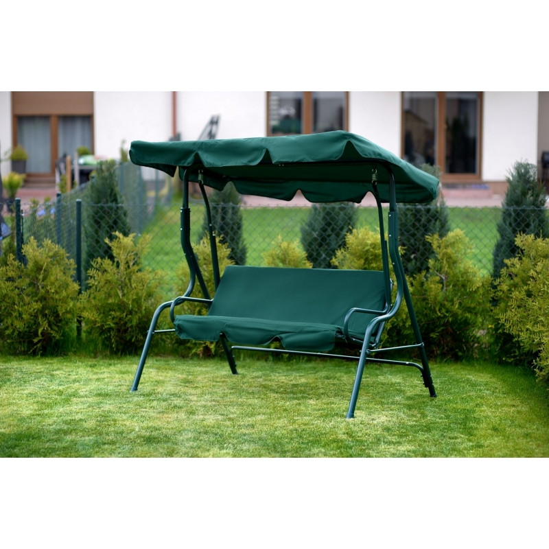 Садова гойдалка трьохмісна - зелена, фото 1