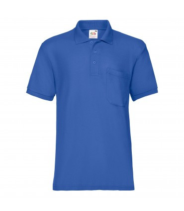 Чоловіча теніска-поло з кишенею синя 308-51