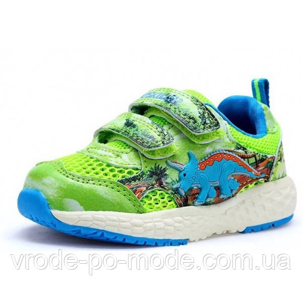 Дитячі 3D кросівки «Dinosoles» TRICERATOPS, для малюків, не блимають, фото 1