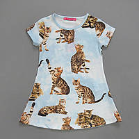 Платье "Коты" для девочки. 98 см 98 см