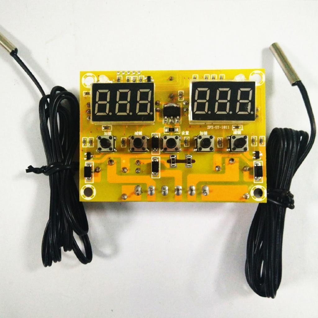 ZFX-W1012 Цифровий терморегулятор 220 V / Термостат двозонний (2 датчики) -50 + 110 °C (термореле), фото 1