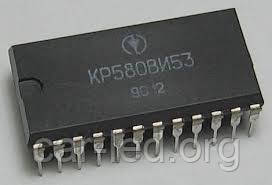 КР580ВИ53 (аналог Intel i8253) триканальний програмований таймер. DIP24, фото 1