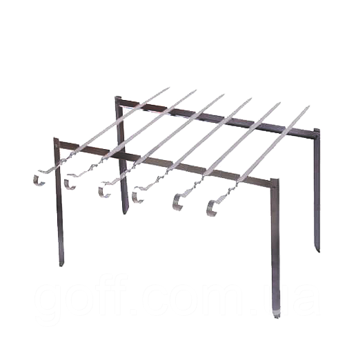 Мангал підставка із шамурами завдовжки 670 мм, неіржавка сталь, фото 1